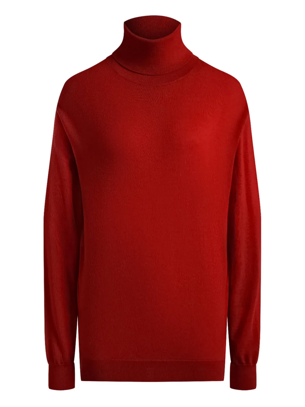 12 Storeez Merino Turtleneck Sweater In Red