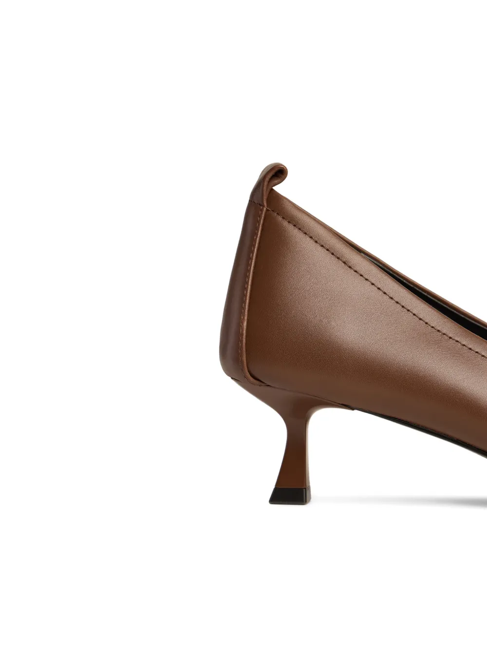12 STOREEZ 45 mm leren pumps met puntige neus Bruin