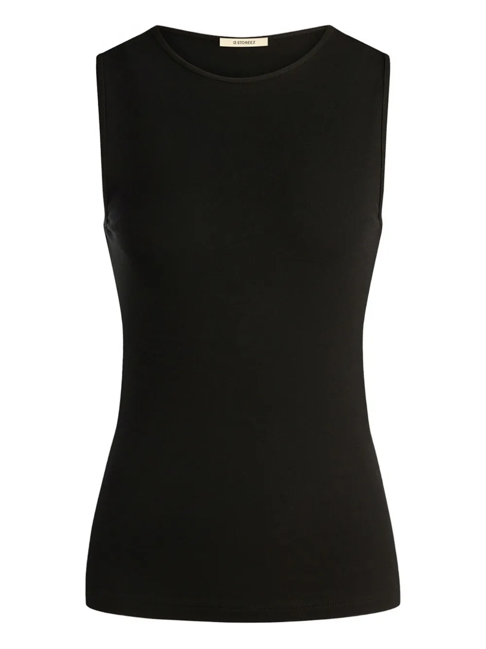 12 Storeez Sleeveless Tank Top In Black