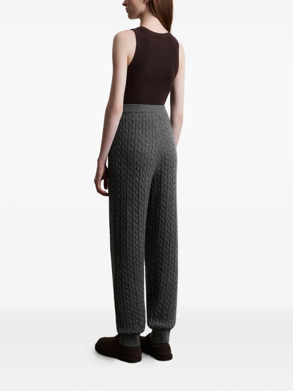 12 STOREEZ Rye kabelgebreide broek Grijs