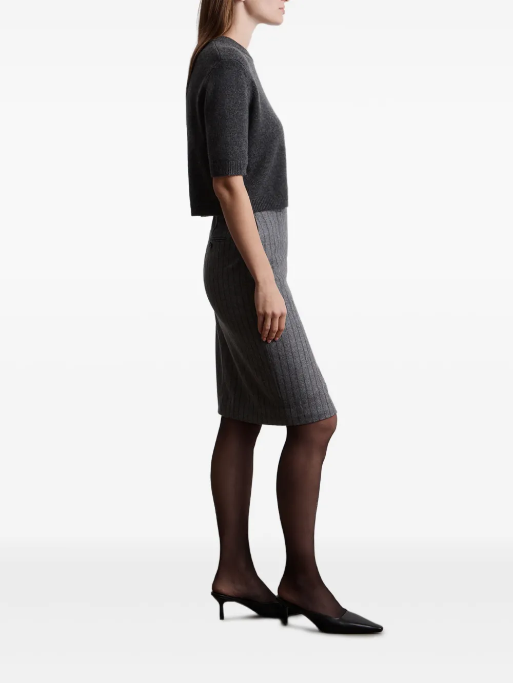 12 Storeez Aurora Short-sleeve Top In Gray