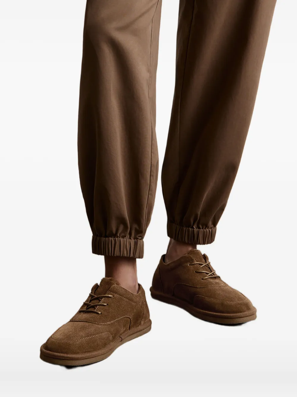 12 Storeez Shearling Derby Hoes In Brown