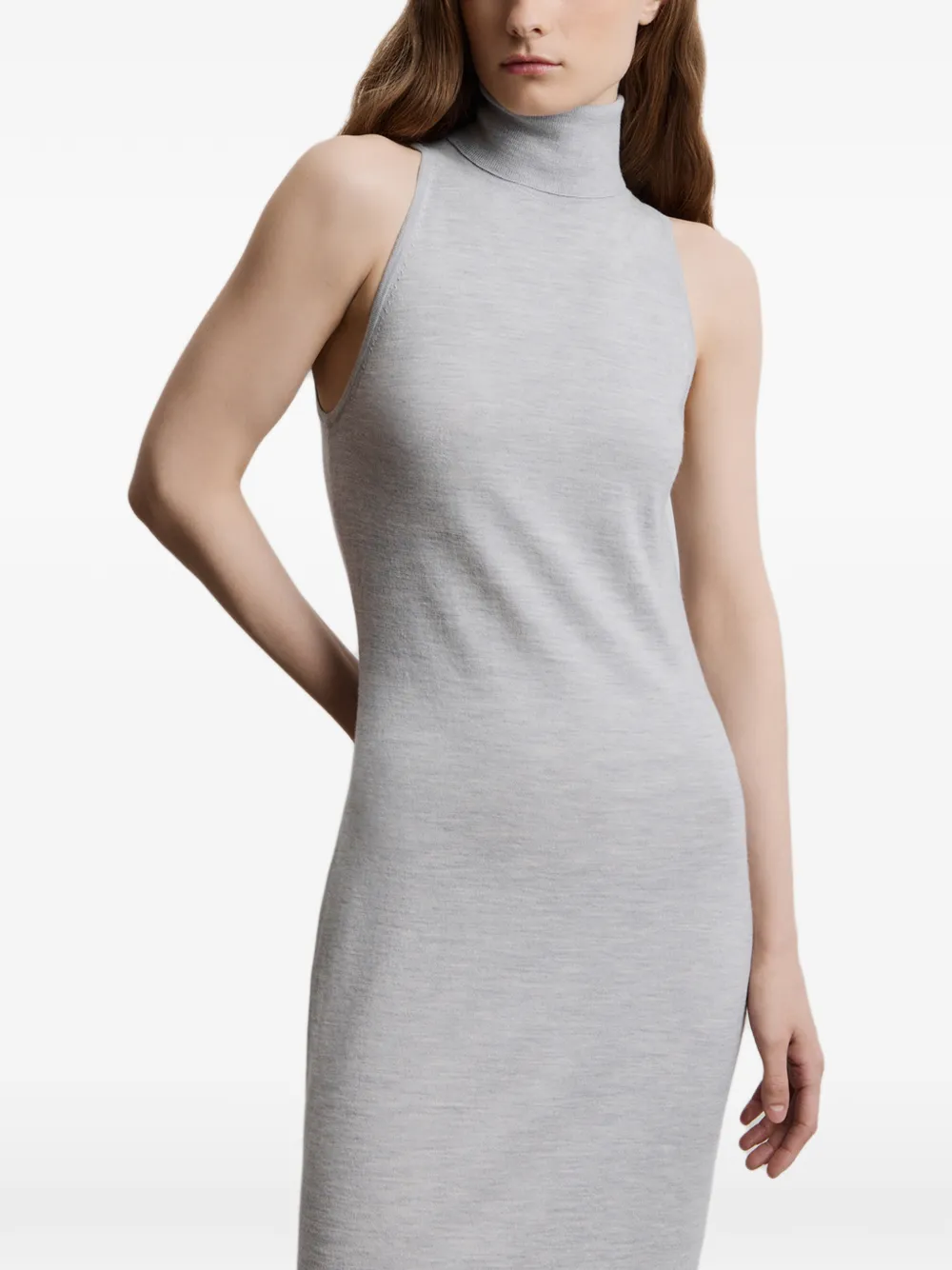 12 STOREEZ Mouwloze jurk met col Grijs