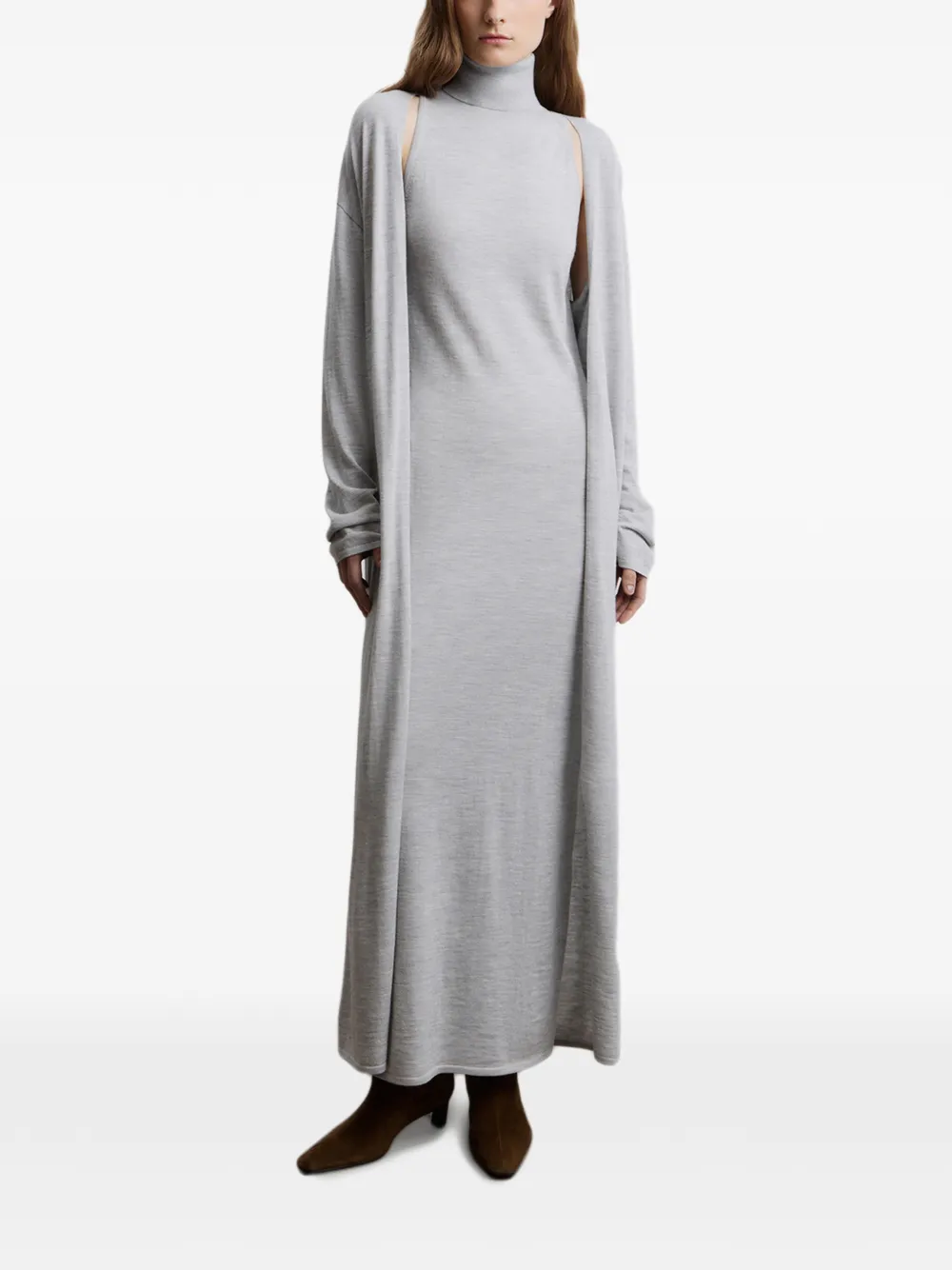 12 STOREEZ Mouwloze jurk met col Grijs