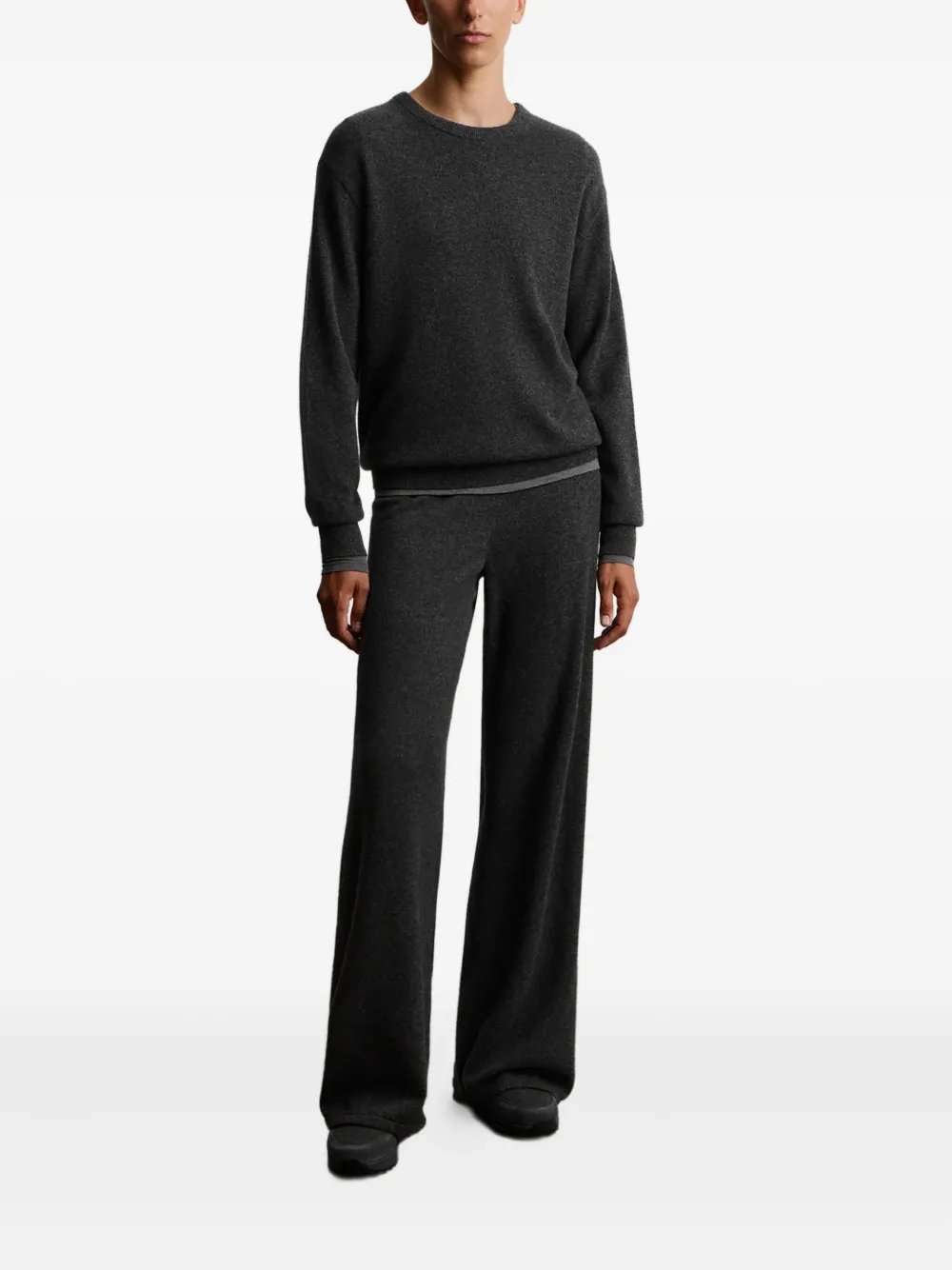 12 STOREEZ Aura kasjmier broek - Grijs