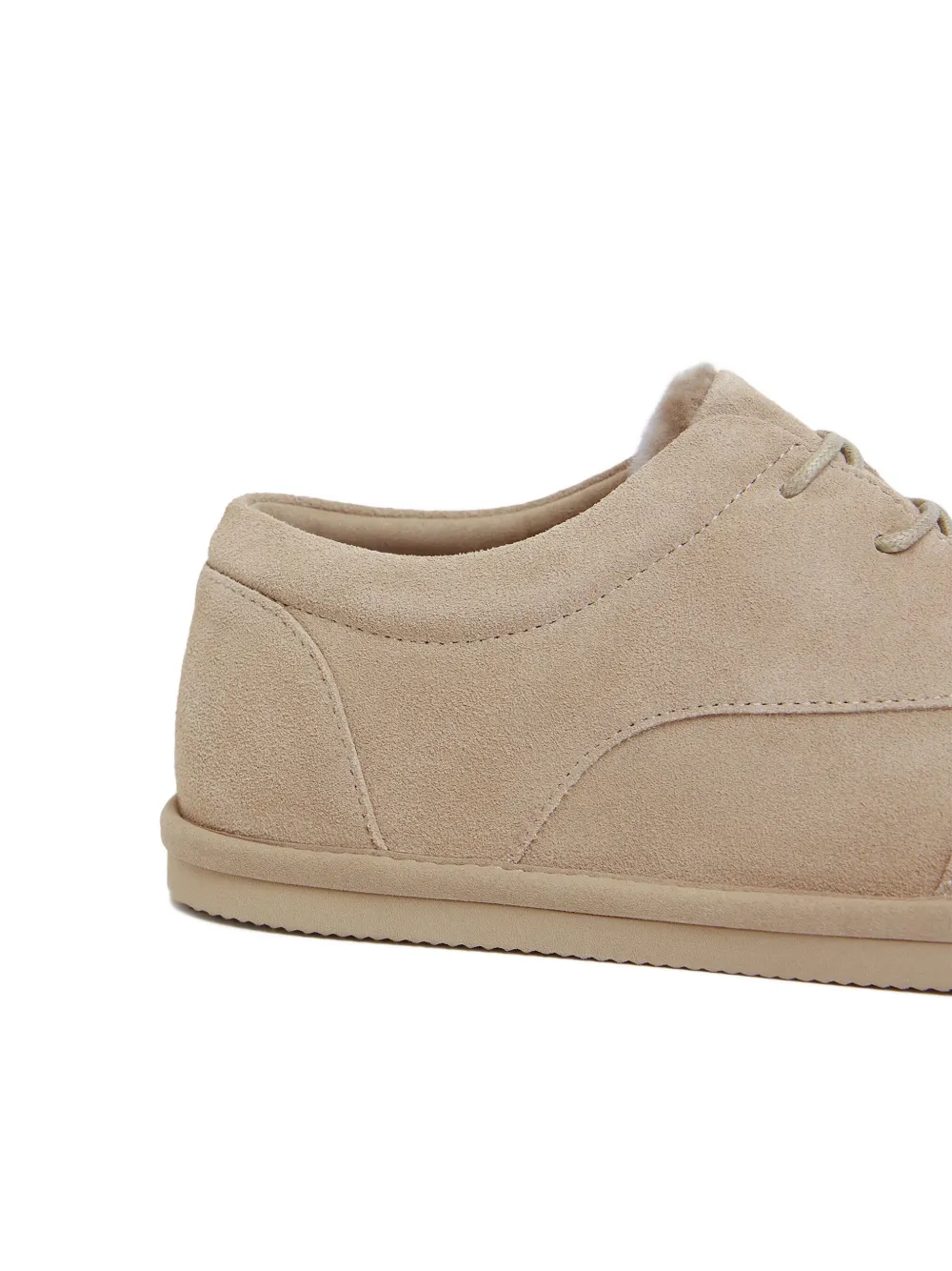 12 Storeez Leather Derby Shoes In Neutral