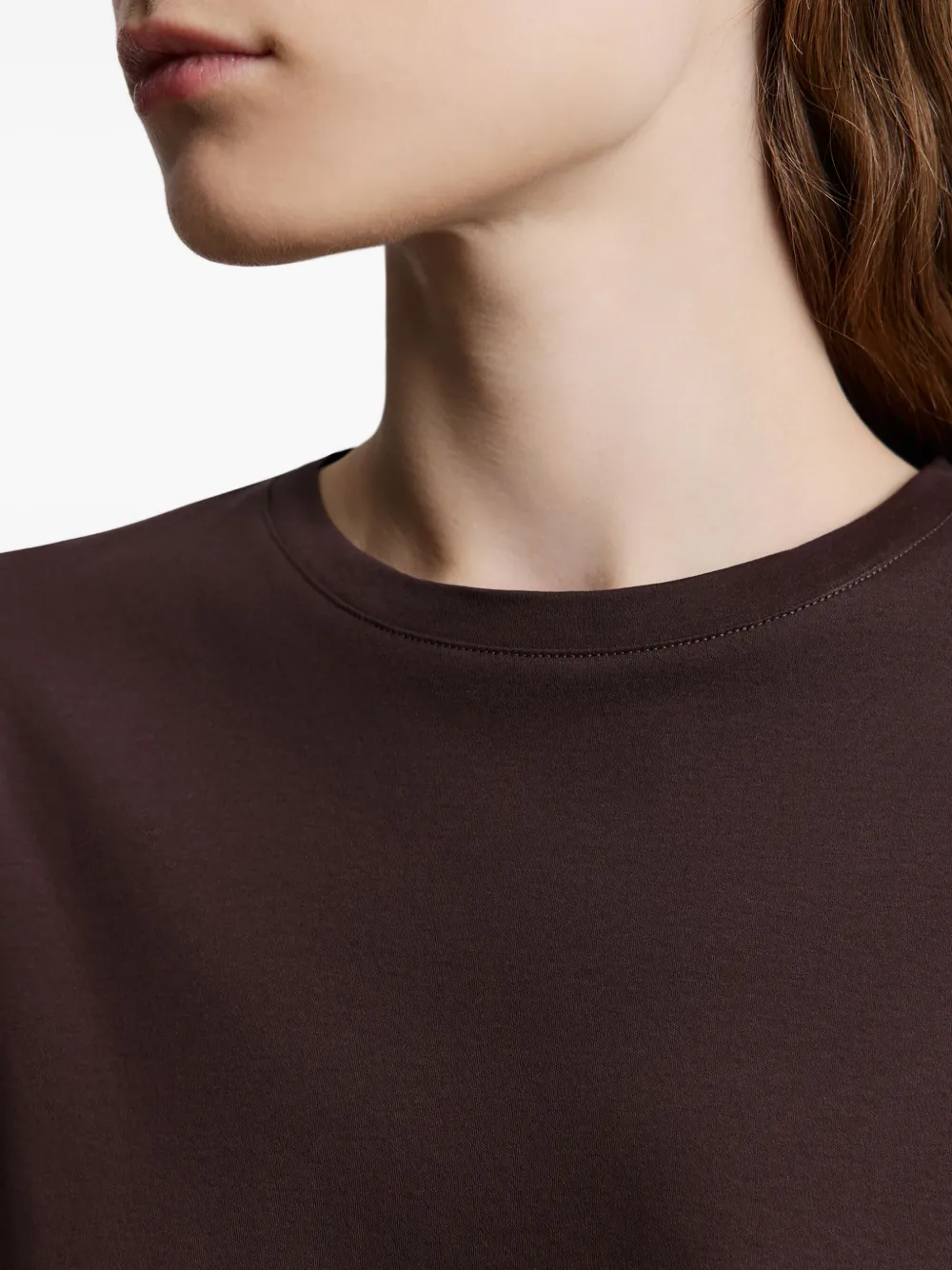 12 Storeez Cotton T-shirt In Brown