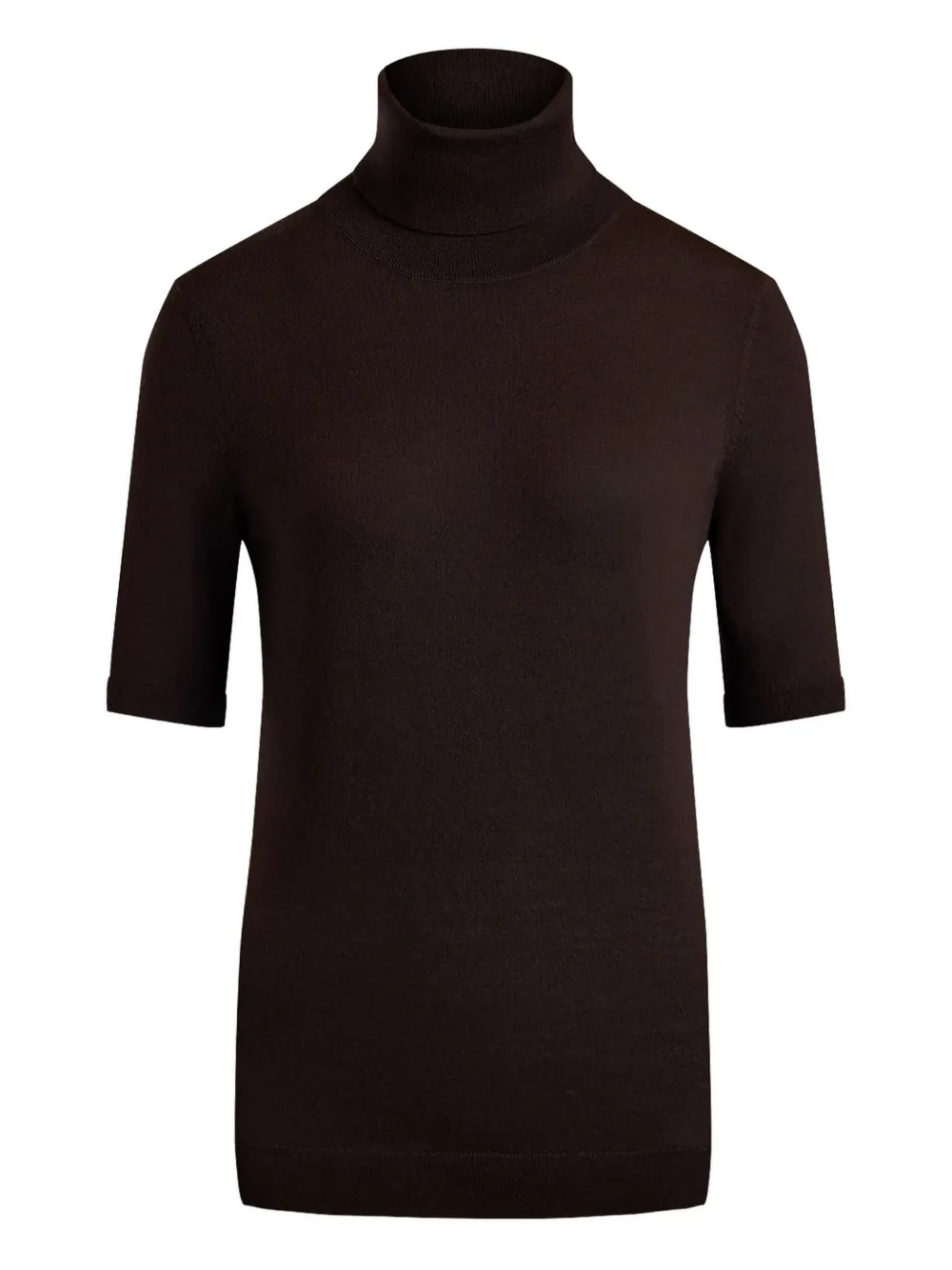 12 STOREEZ short-sleeve turtleneck top | Brown | Image 1