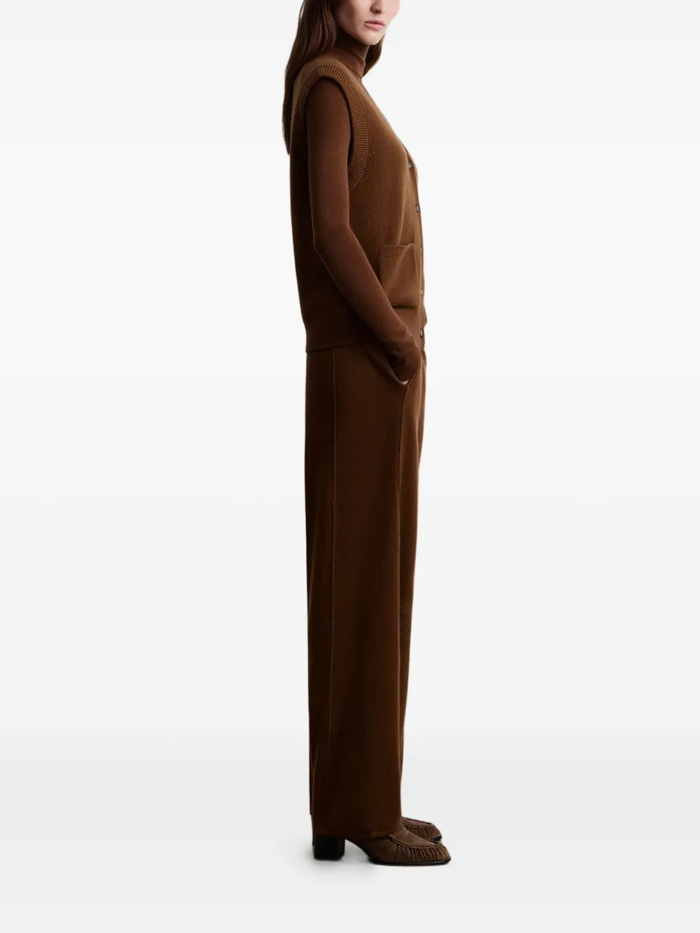 12 Storeez Drawstring Cashmere Trousers In Brown