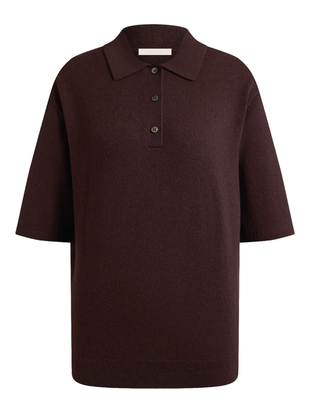 12 STOREEZ playera tipo polo tejida | marrón | Image 1