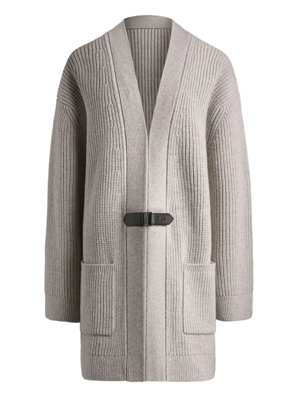 12 STOREEZ Cardigan con fibbia - Grigio