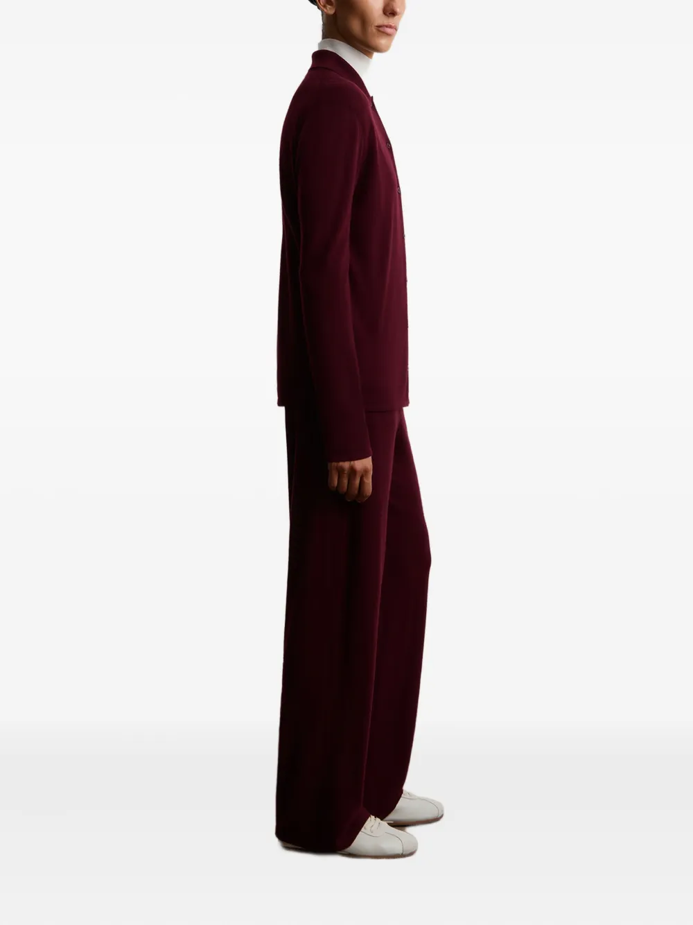 12 Storeez Drawstring Knitted Trousers In Red