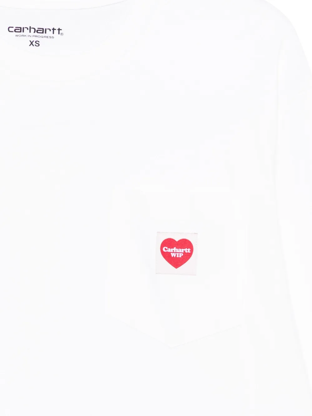 Carhartt WIP Pocket Heart T-shirt met lange mouwen Wit