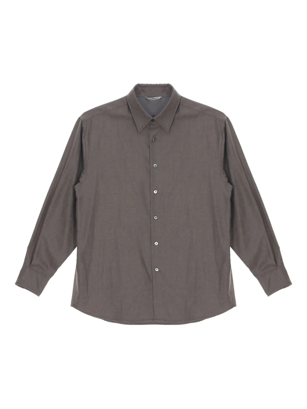 Auralee Ultra-fine Velvet Wool Shirt In Brown