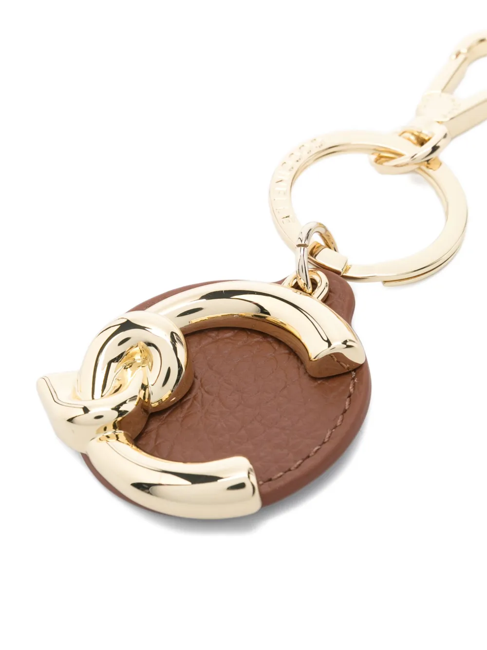 Coccinelle Leather Keyring In Brown