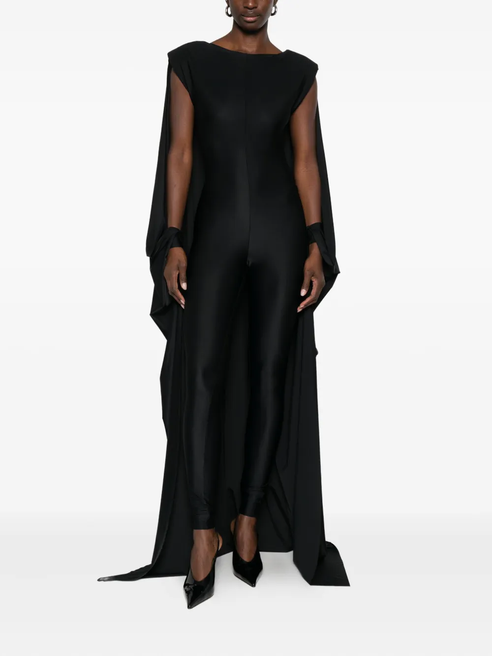 MEDEEA Jumpsuit met capemouwen - Zwart