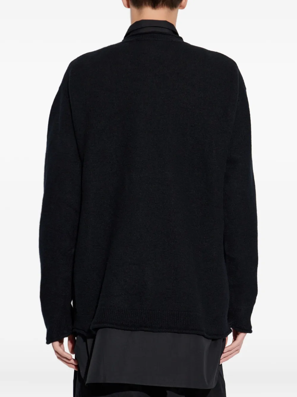 Comme des Garçons Homme Plus Sweater met ronde hals Zwart
