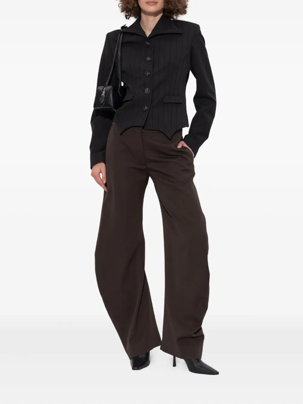 Avavav Petite Pinstripe Jacket In Black