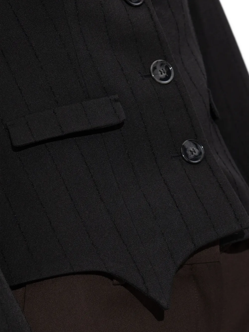 Avavav Petite Pinstripe Jacket In Black