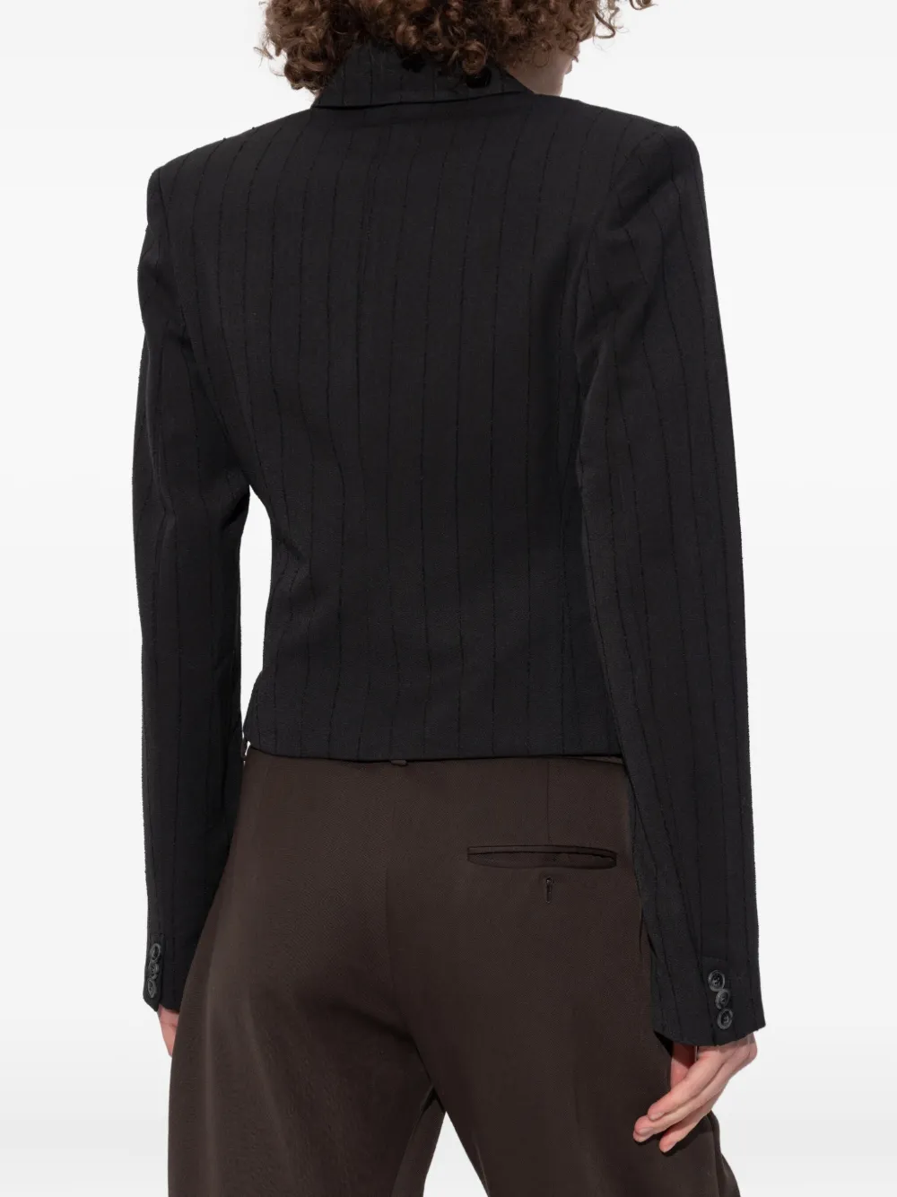 Avavav Petite Pinstripe Jacket In Black