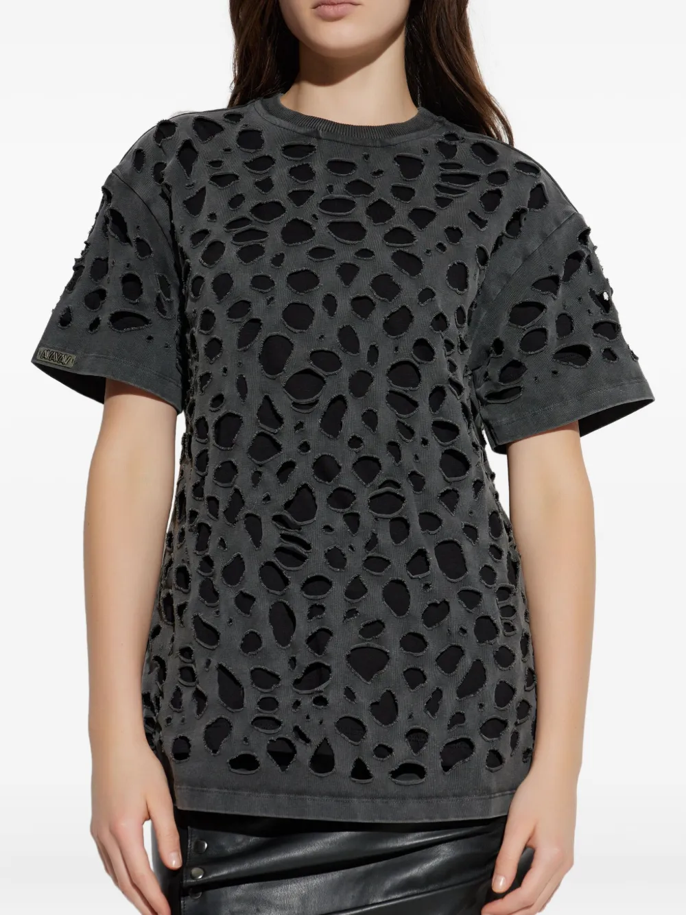 AVAVAV t-shirt à effet usé | gris | Image 1