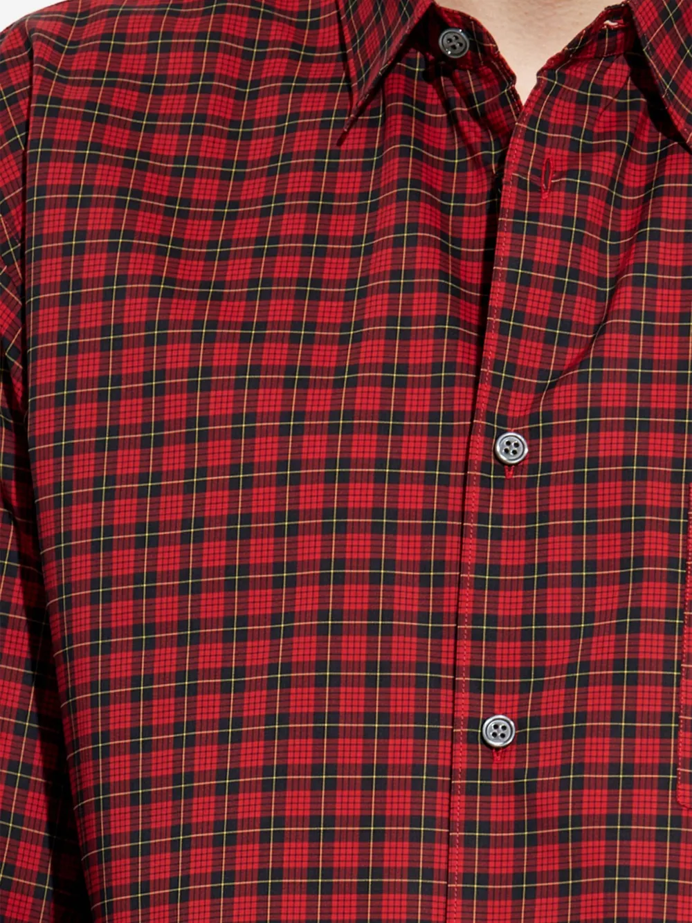 Comme Des Garçons Shirt Geruit overhemd met zak Rood