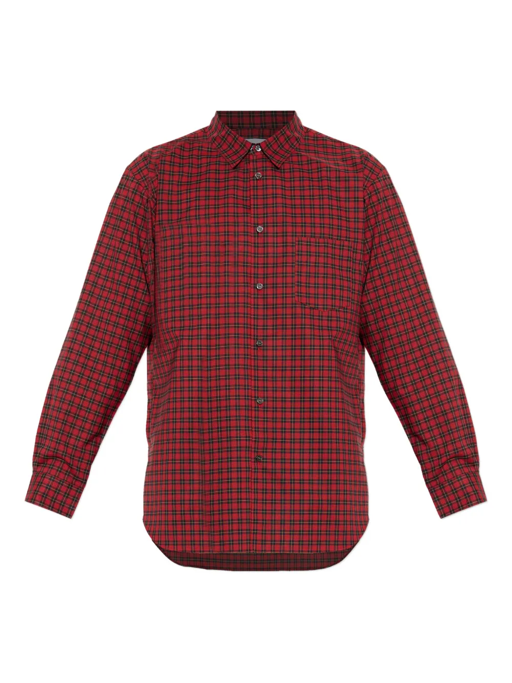 Comme Des Garçons Shirt checked-pattern pocket shirt - Rosso