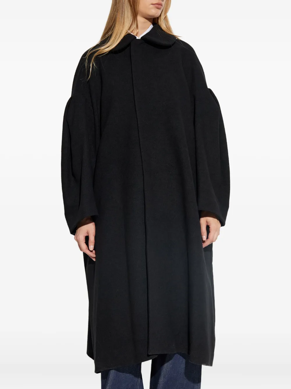 Comme Des Garçons Comme Des Garçons Jas met Peter Pan kraag - Zwart