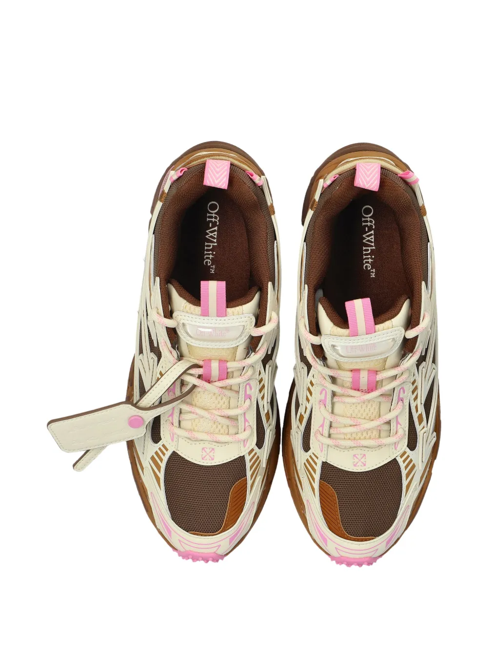 Off-white Cut-out Lace-up Sneakers In Multi