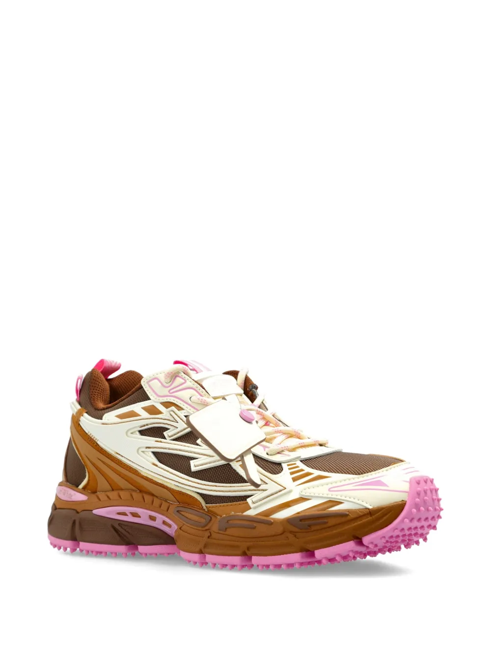 Off-white Cut-out Lace-up Sneakers In Multi
