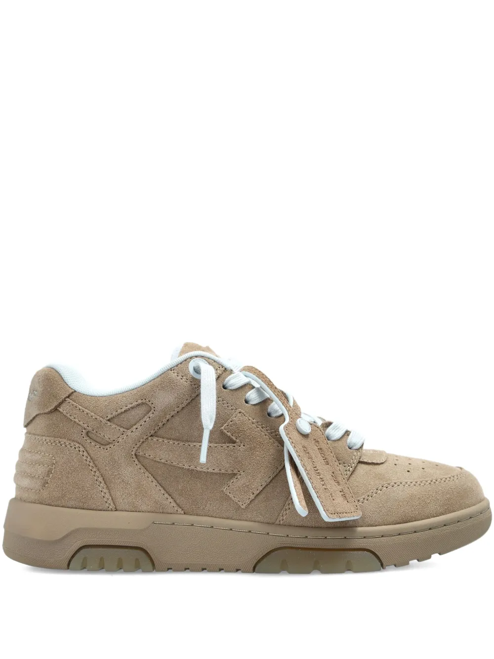 Off-white Arrow Appliqué Lace-up Sneakers In Brown