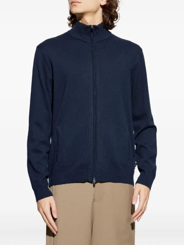 80s EMPORIO ARMANI ジップカーディガン EMPORIO ARMANI カーディガン 「エンポリオ アルマーニ」ジップアップ