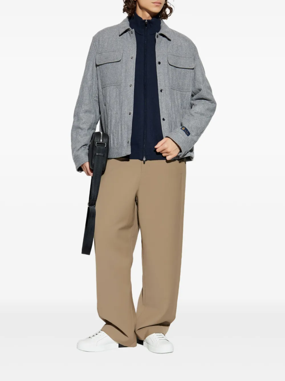 Ea7 Emporio Armani zip cardigan - Blauw