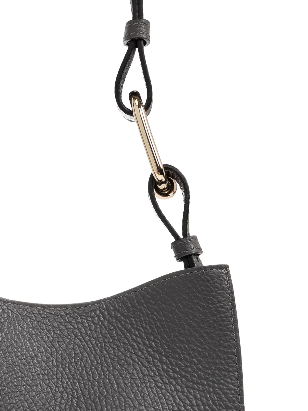 Furla Mini Nuvola Grained-leather Tote Bag In Gray