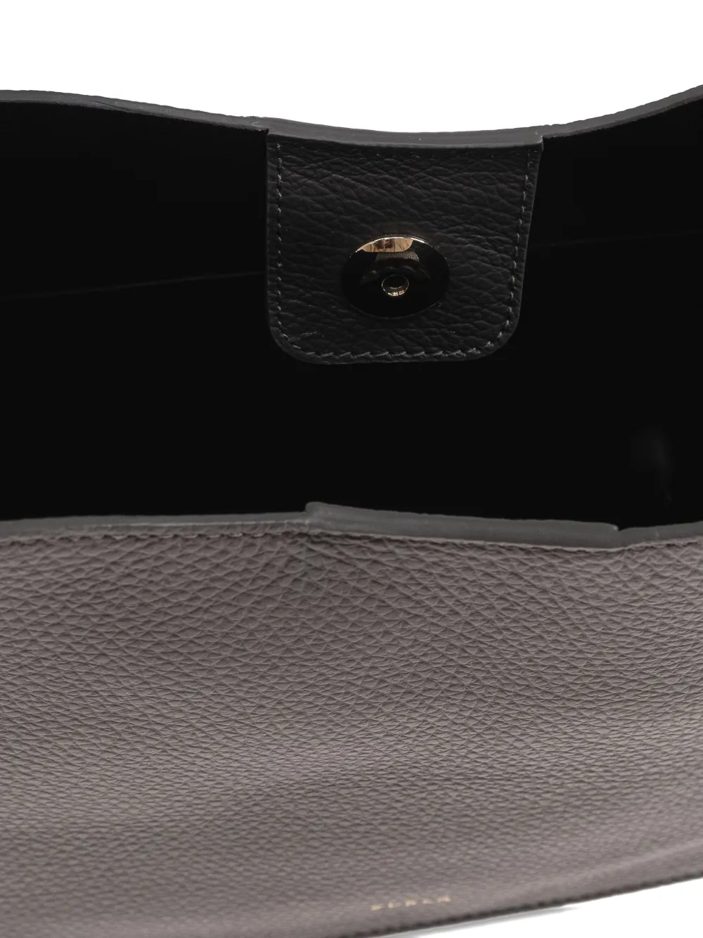 Furla Mini Nuvola Grained-leather Tote Bag In Gray