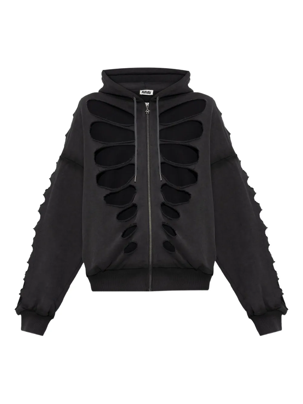 AVAVAV Shoulderless cut-out hoodie | Grey | Image 1