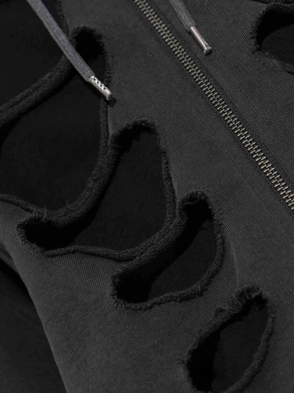 Avavav Os Shoulderless Hoodie Cut-out Clothing In Gray