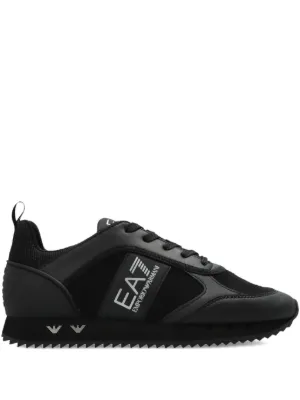 Ea7 Emporio Armani logo-detail lace-up Sneakers | Black | FARFETCH
