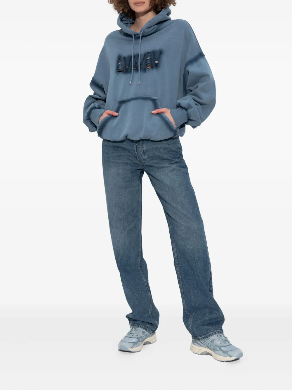Avavav Drawstring Hoodie In Blue