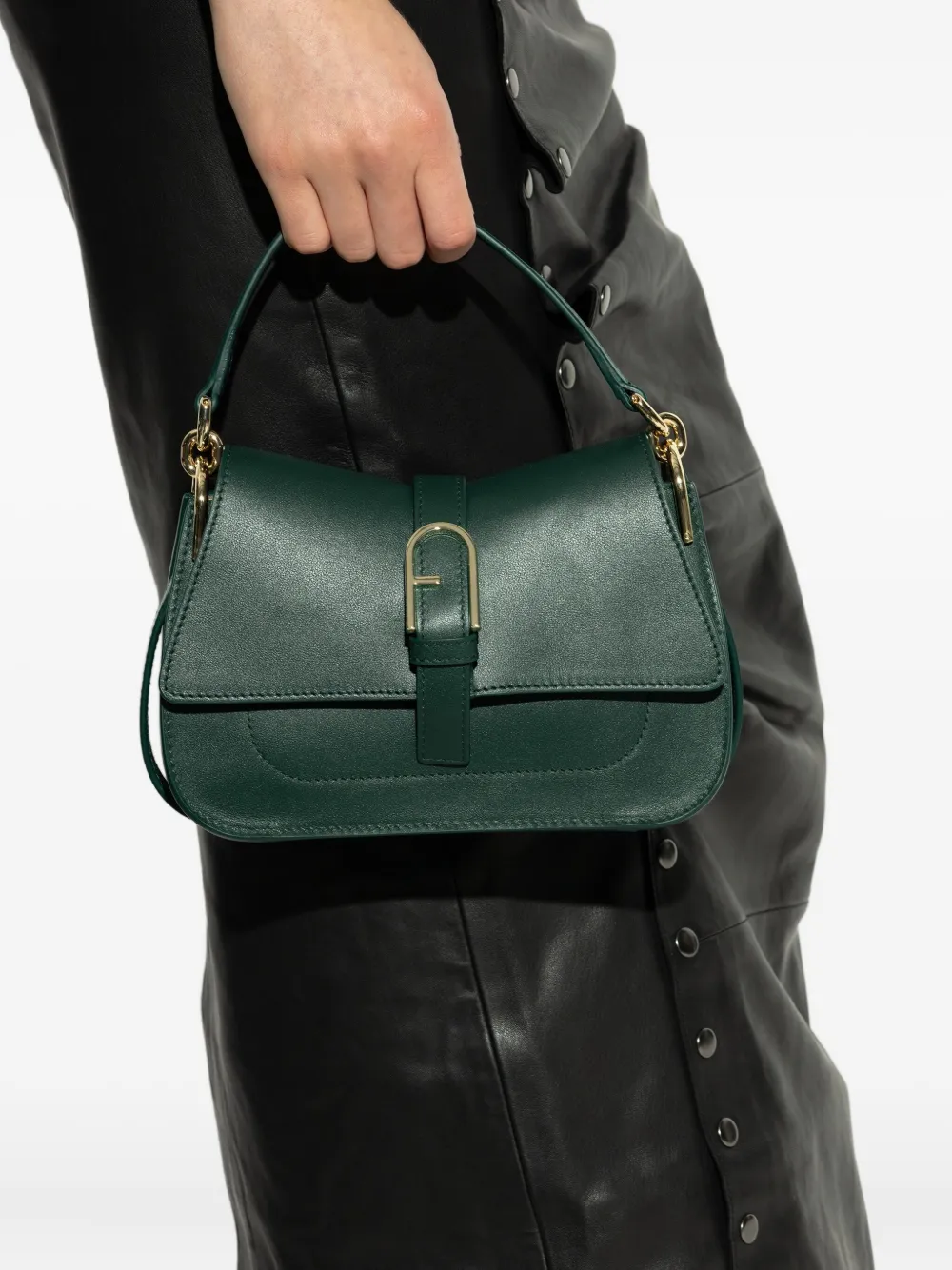 Furla mini Flow tote bag - Groen