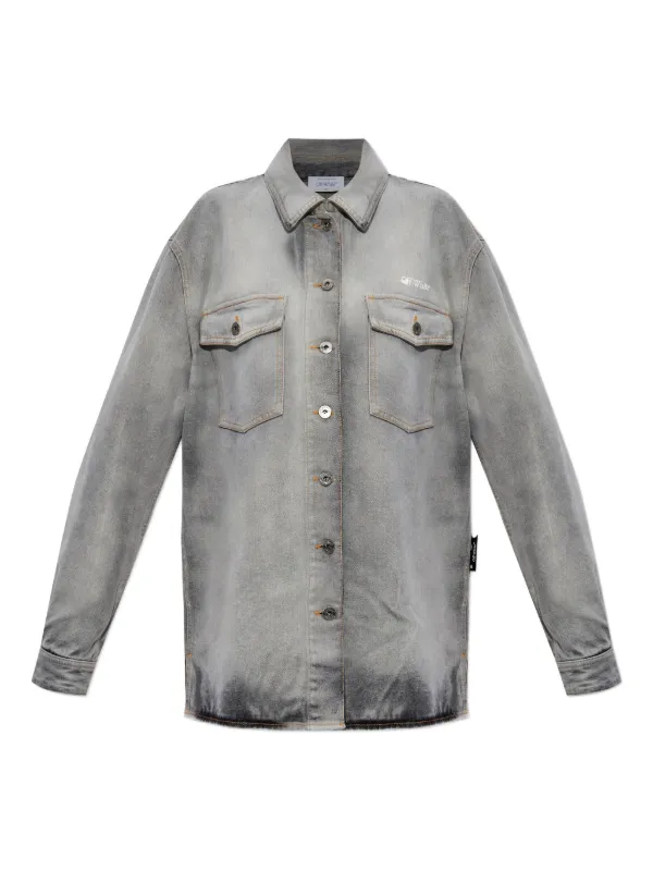 Off-White c/o Virgil Abloh Denim Shirt Grey FARFETCH GR