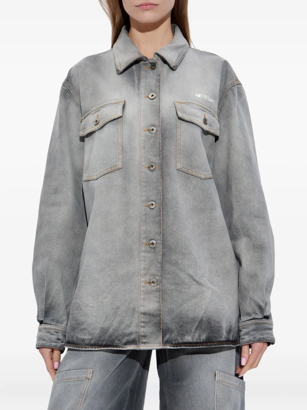 Off-white Long Sleeve Shirt In Gray