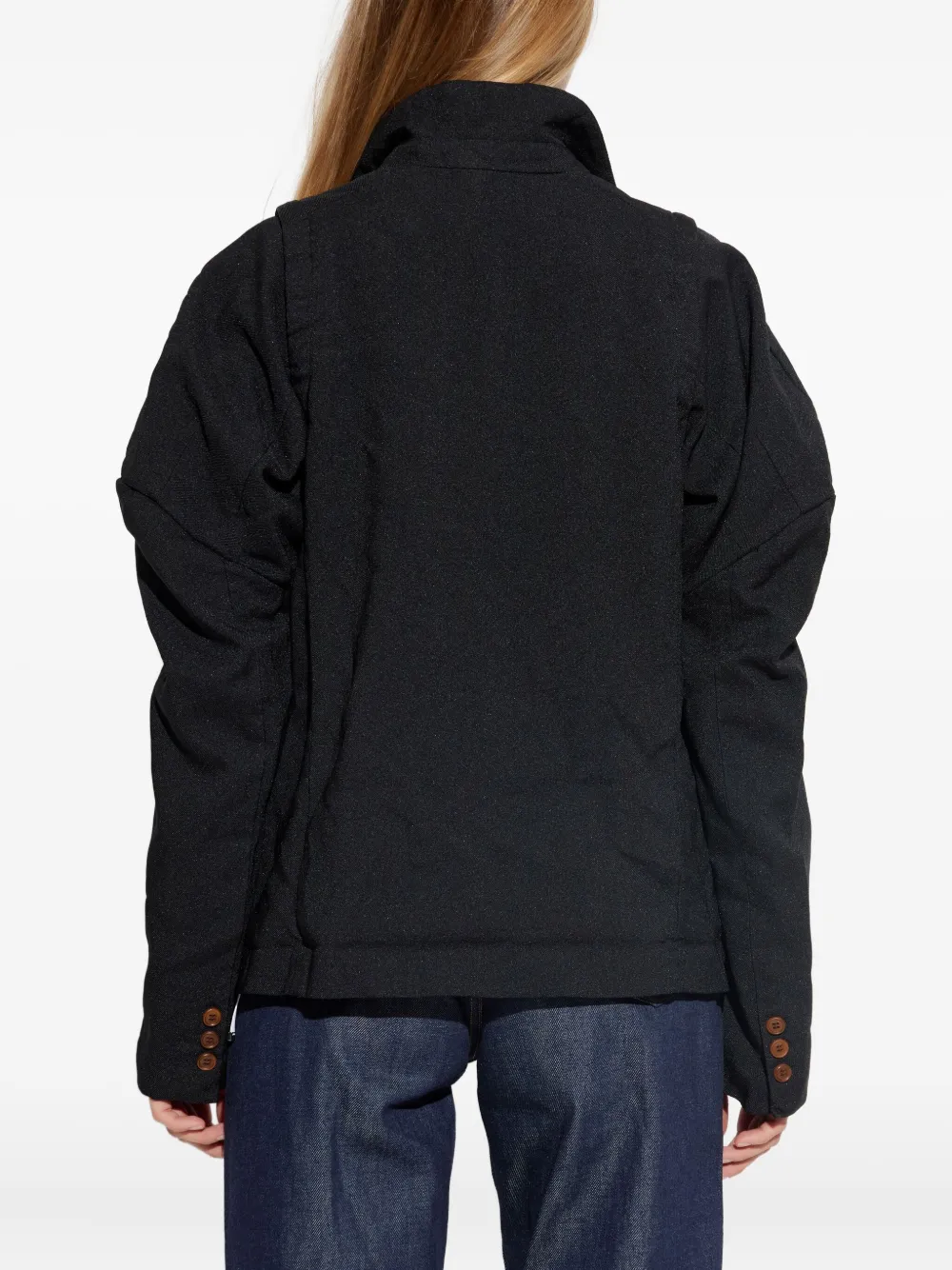 Comme Des Garçons Button Jacket In Black