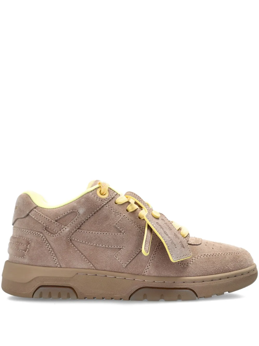 Off-white Arrow Leather Sneakers In Animal Print