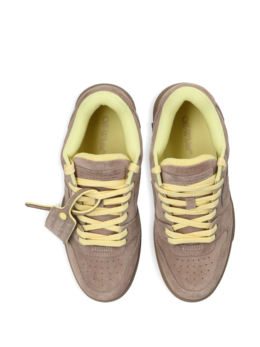 Off-white Arrow Leather Sneakers In Animal Print