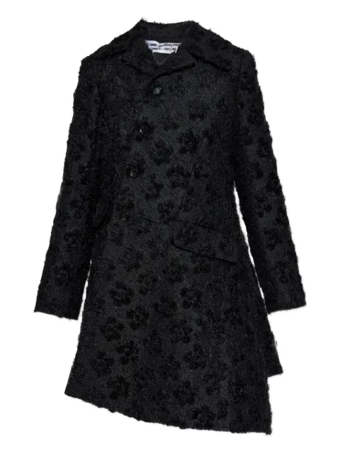 Comme Des Garçons Comme Des Garçons floral-embroidered asymmetric coat