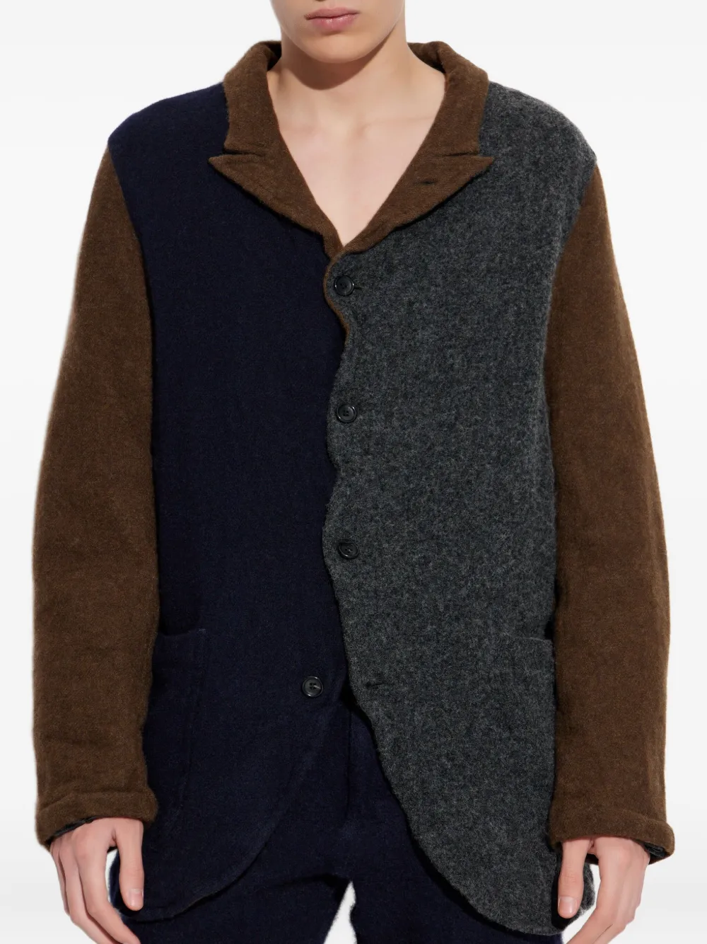 Comme Des Garçons Shirt Vest met enkele rij knopen Bruin