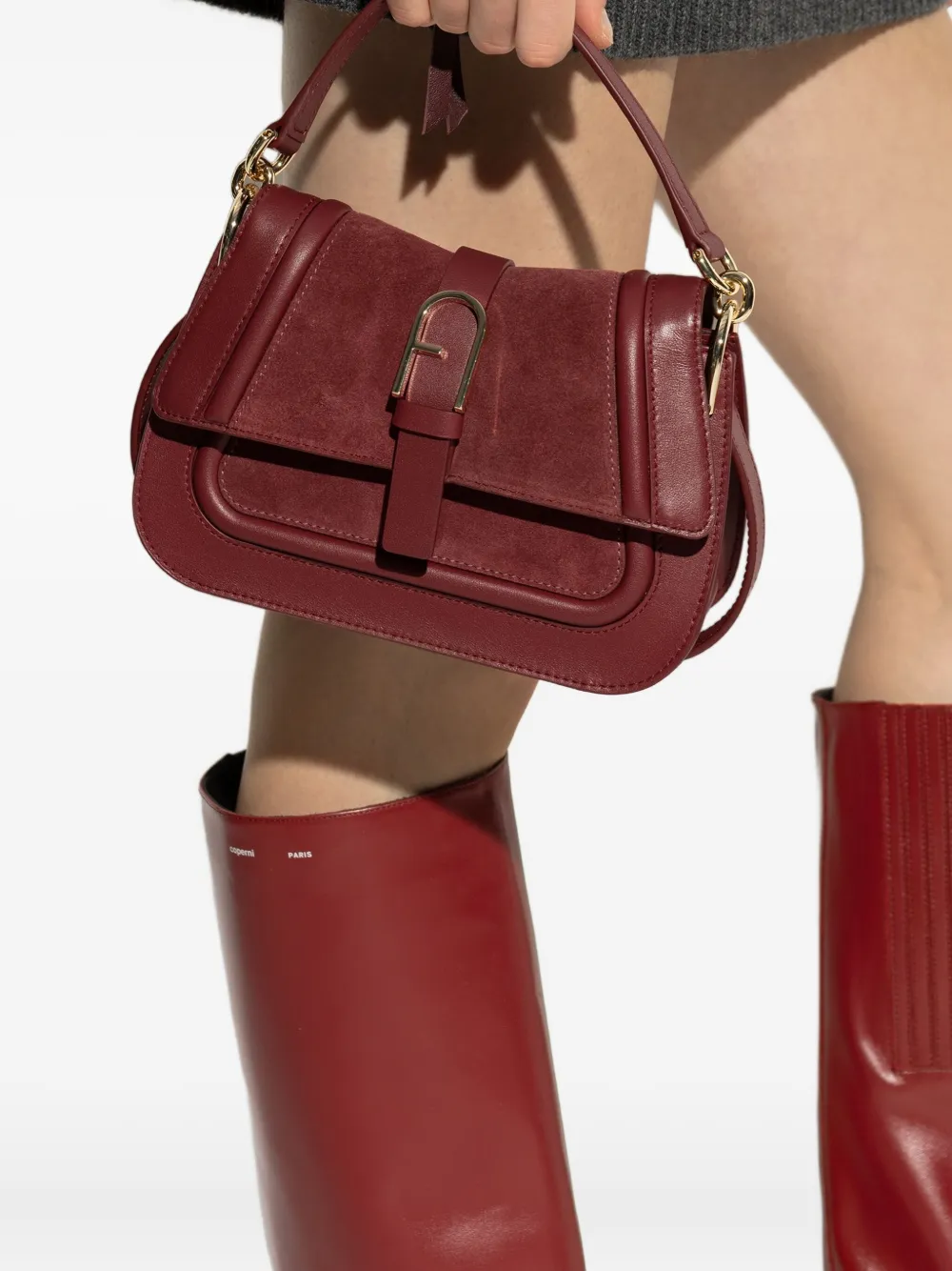 Furla Mini Flow Tote Bag In Red