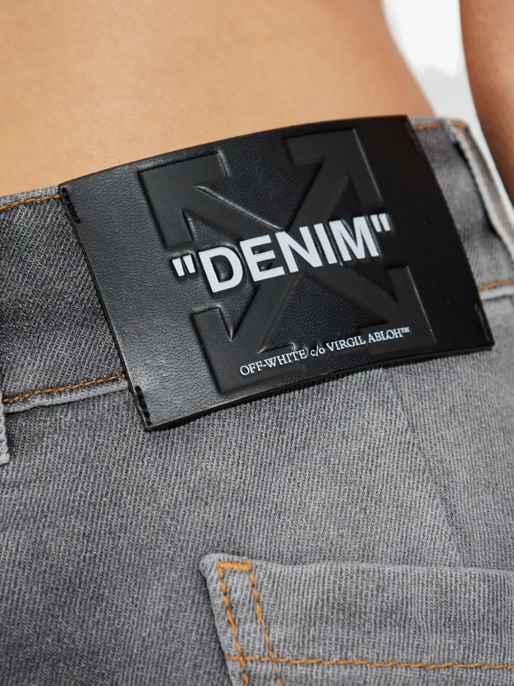Off-white Jeans With Belt Loops In Multi