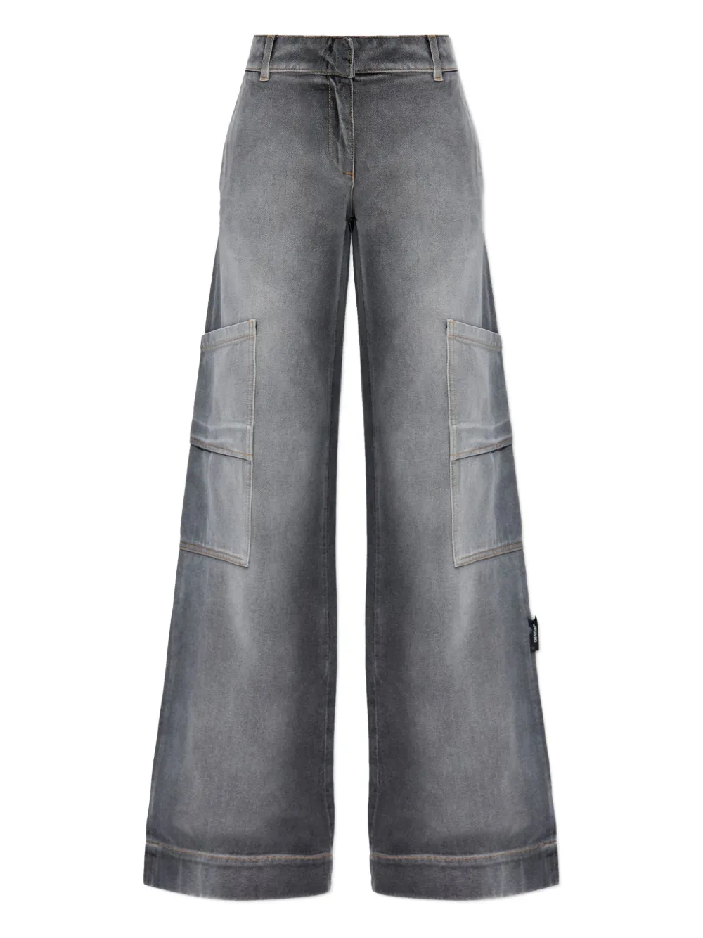 Off-white Jeans With Belt Loops In Multi